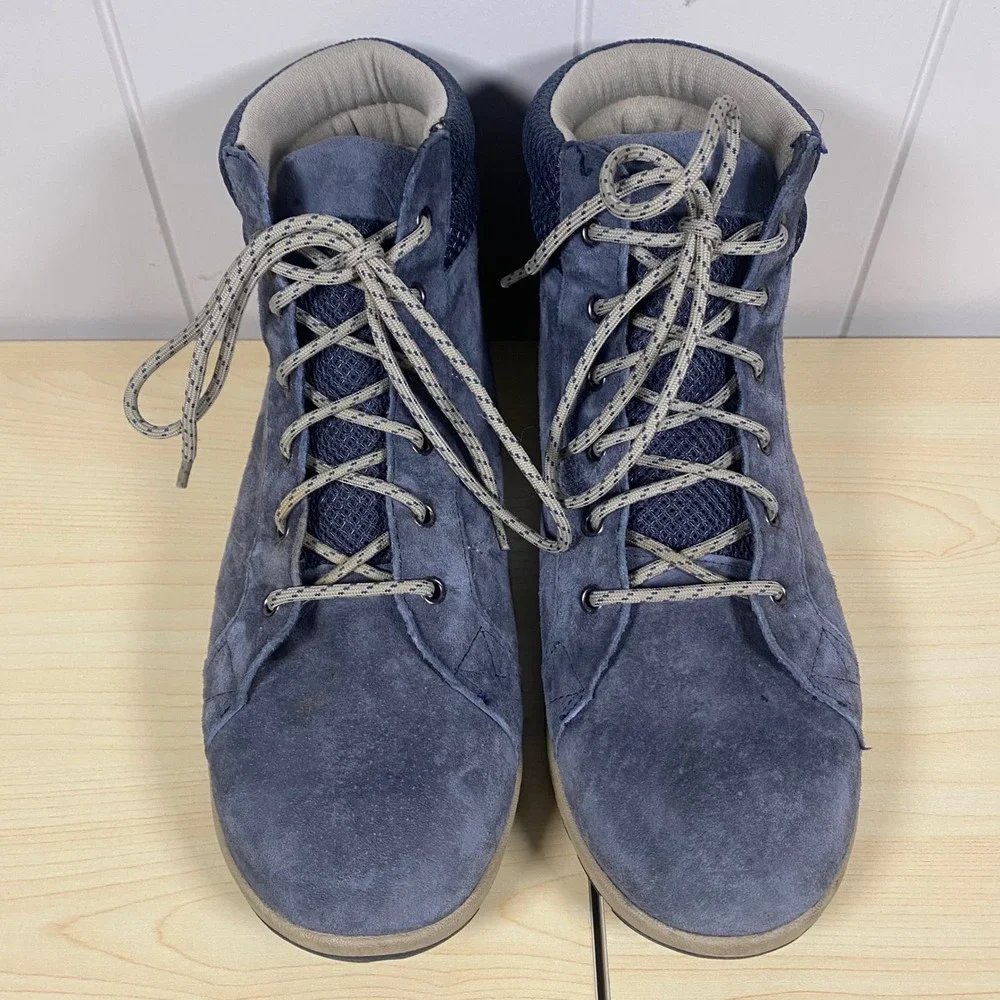 Duluth Trading Womens Blue Suede Mid Top Lace Up Hiking Boots Size 9 - Picture 5 of 12